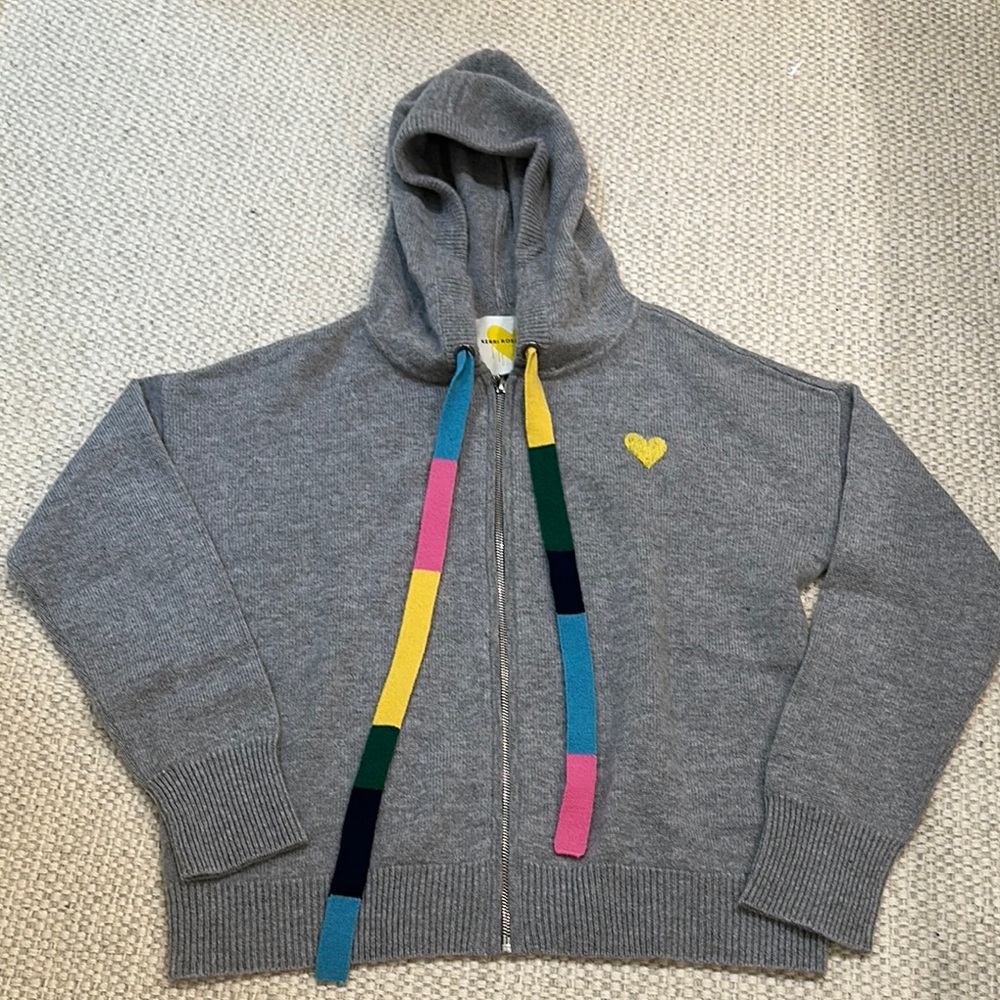 Rosenthal Gray Cardigan with Colorful Accents